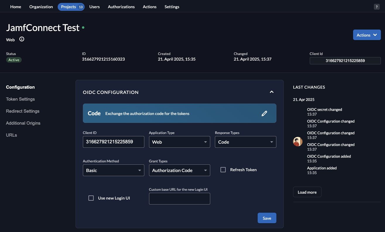 Jamf Connect application example screenshot
