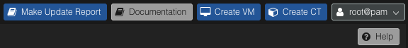 PVE Make Update Report button example