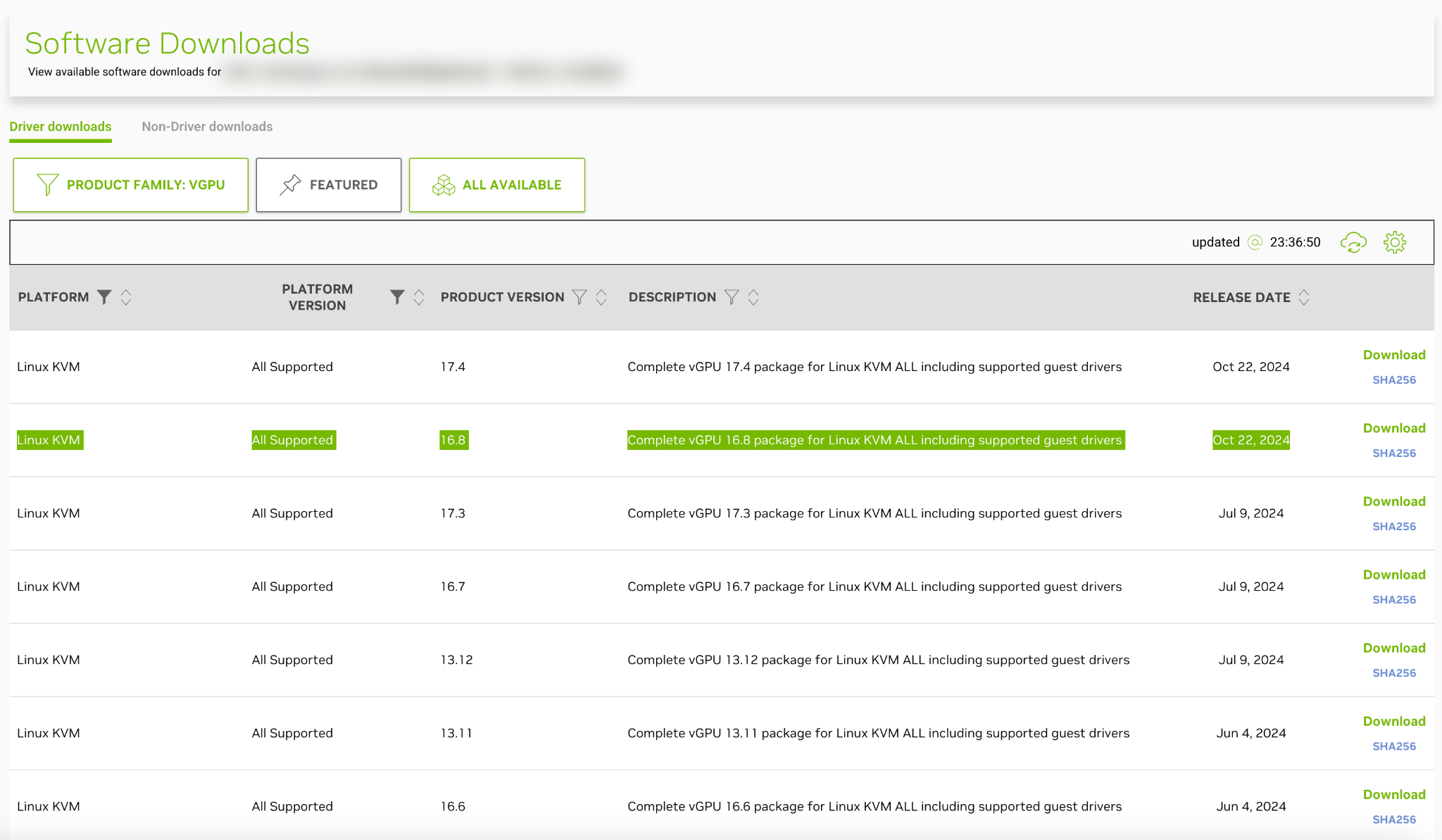 NVIDIA Driver Downloads reference screenshot